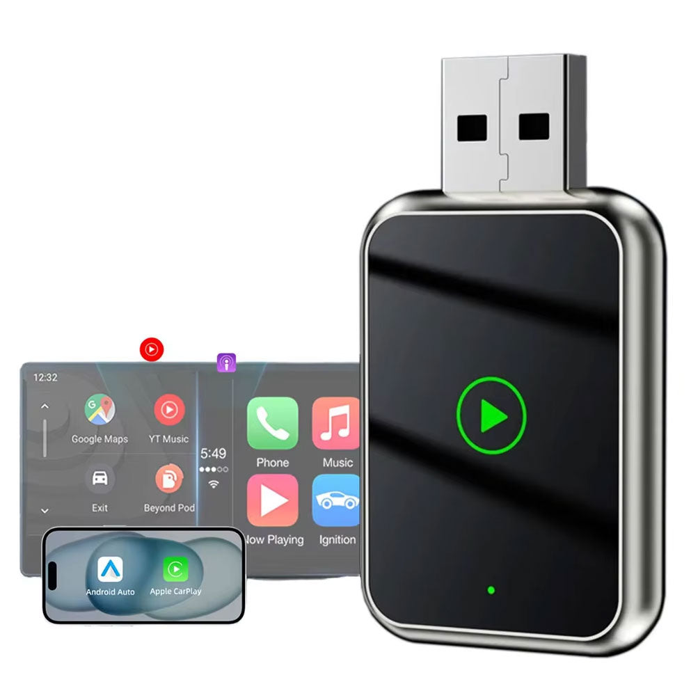 No Delay 2 in 1 Wireless iPhone CarPlay and Android Adapter