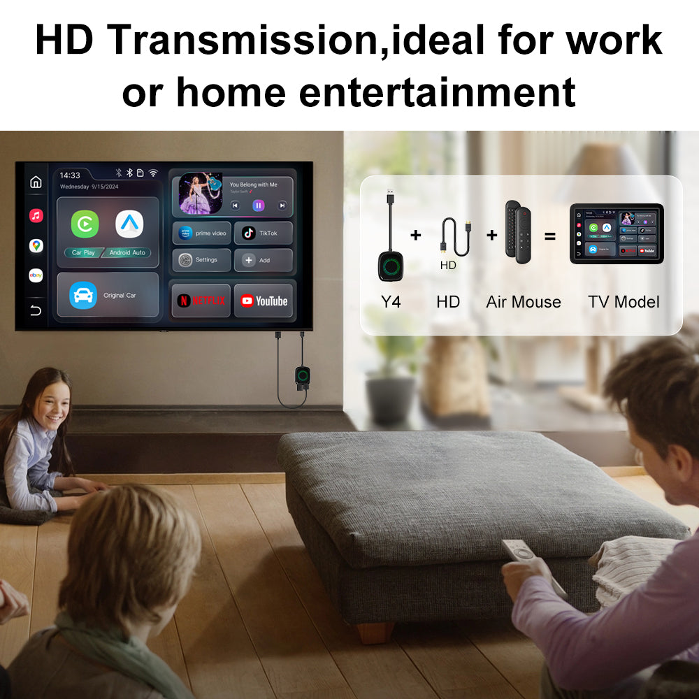 3 in 1 Wireless iPhone Carplay and Android Video Box Adapter