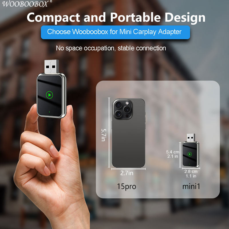 No Delay 2 in 1 Wireless iPhone CarPlay and Android Adapter