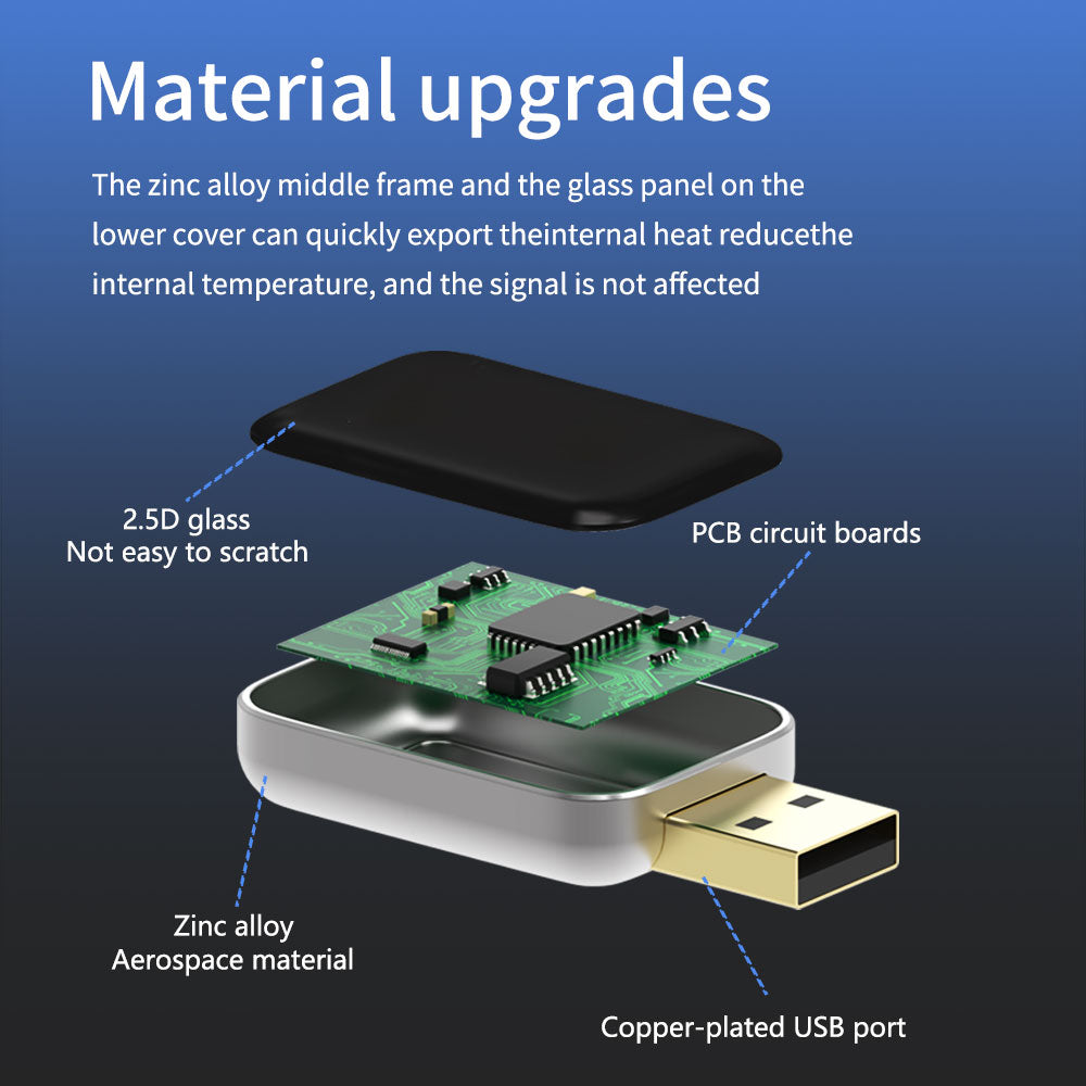 No Delay 2 in 1 Wireless iPhone CarPlay and Android Adapter