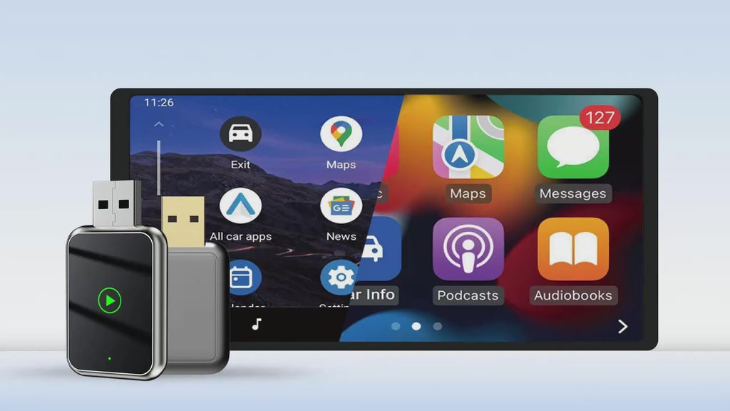 No Delay 2 in 1 Wireless iPhone CarPlay and Android Adapter